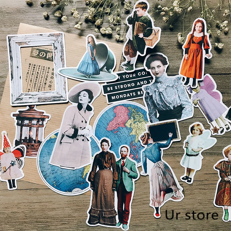 Ephemera world винтажный персональный альбом для стикеров Скрапбукинг материал Персонализированная наклейка счастливый планировщик мусорный журнал