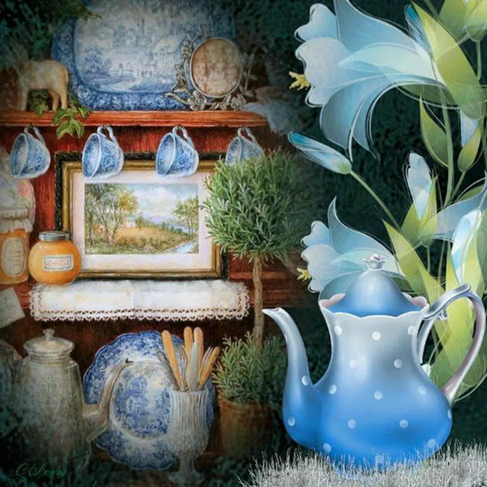 Алмазная 5D картина сделай сам кухонная чашка искусство украшение для дома новый