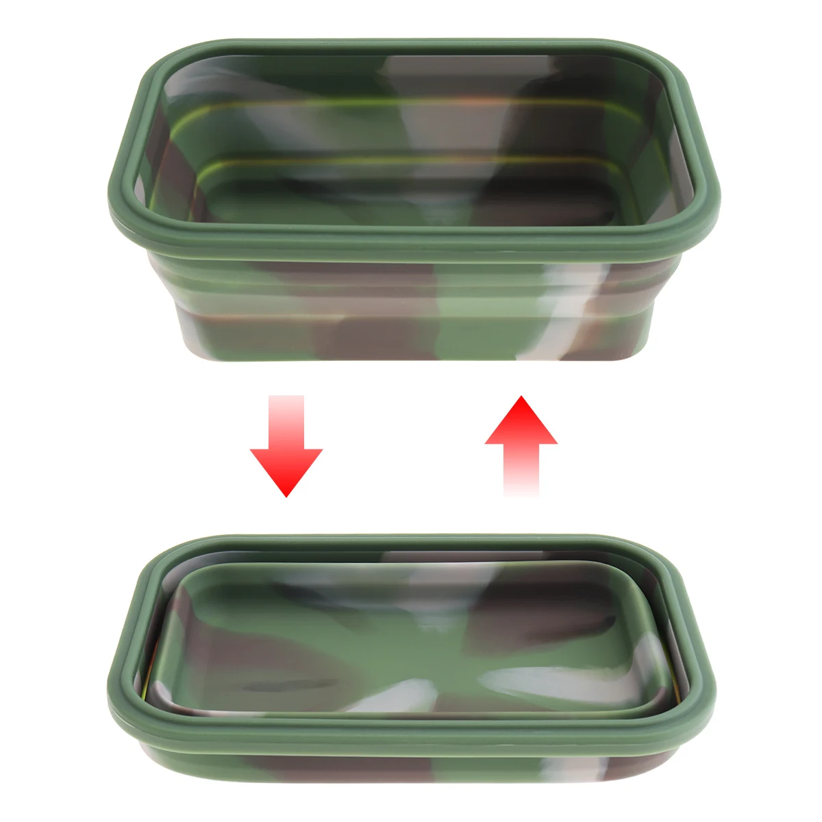 800 мл камуфляжная цветная портативная прямоугольная силиконовая Масштабируемая