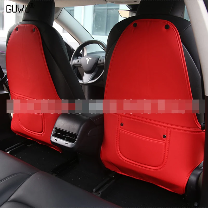 

for tesla model Y 3 Anti-kick Mat Pad Seat Back Cover Seat Protector Mat Model Y 2PCS