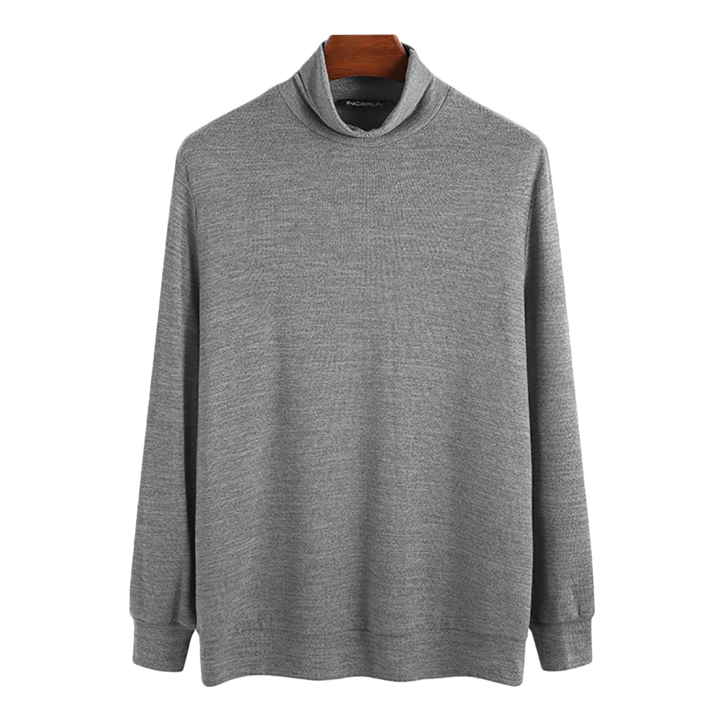

Autumn Spring Men's Turtleneck Knitted Solid Top Long Sleeve Casual Men Clothing Knitwear Man Pullovers Knitted Turtleneck Male