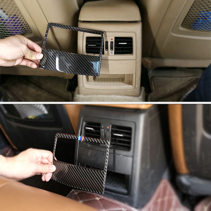 

Car Styling Real Carbon Fiber Rear Air Condition Vent Air Outlet Cover Trim for BMW 3 Series E90 2005- 2008 2009 2010 2011 2012