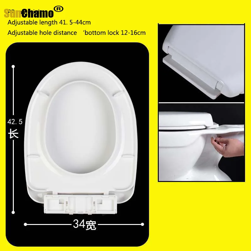 PP Universal Cushioning Bottom Toilet Cover Thickened Slowly Drop U-shaped Length 415 To 440mm Width 340mm |