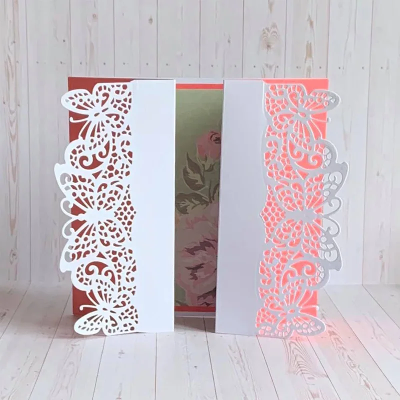 New Butterfly Peony Rose Lace Edge Border Metal Cutting Dies for DIY Scrapbooking Embossing Cards Crafts 2020 | Дом и сад