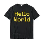 Футболка Hello World, программируемая футболка, Мужская хлопковая футболка на день рождения, повседневная оптовая продажа футболок
