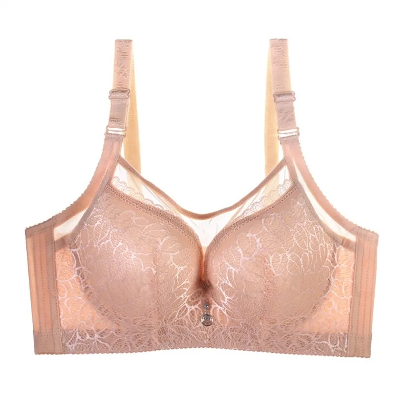 Бюстгальтер женский кружевной супер тонкий Бралетт с чашками пуш-ап