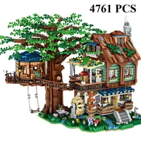 4761pcs forest tree house model building blocks diy assembly small particle bricks toys children kids christmas birthday gifts