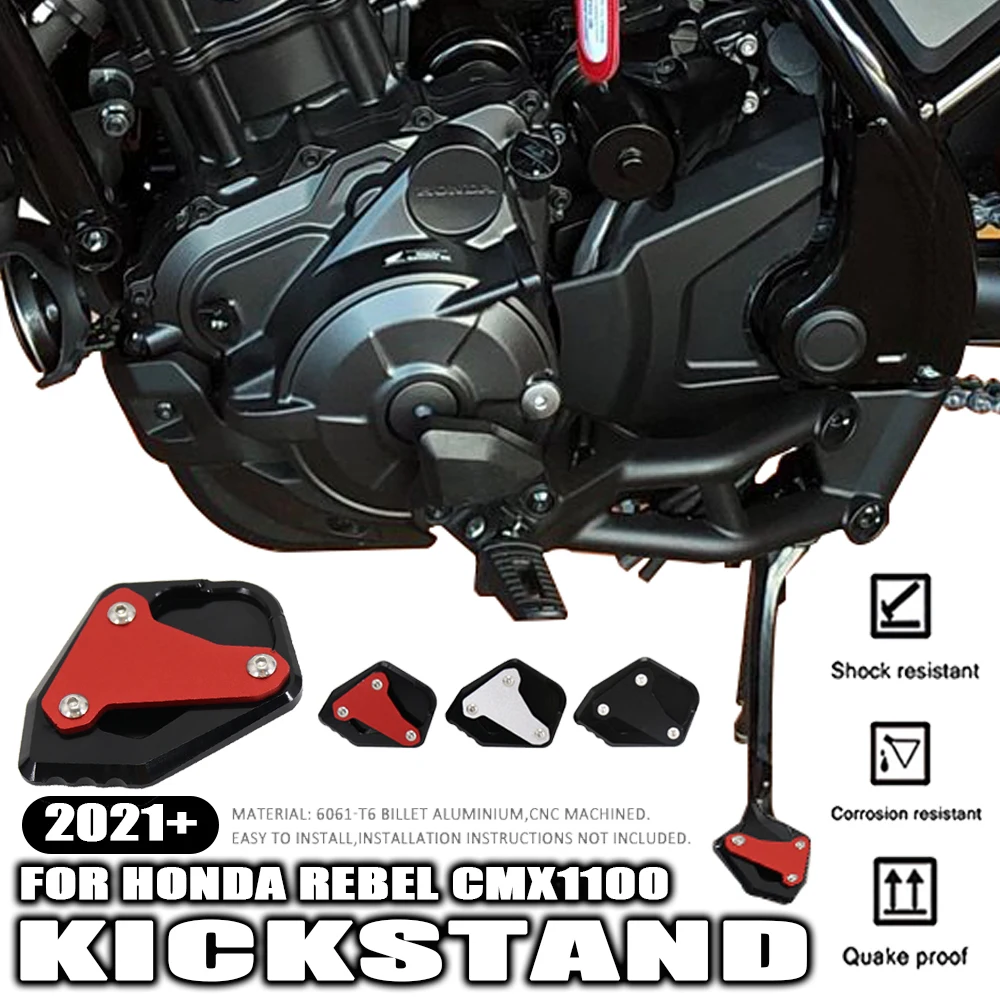 

For Honda REBEL CMX1100 CM 1100 REBEL 2021- New Motorcycle Accessories Kickstand Foot Side Stand Extension Pad Support Plate