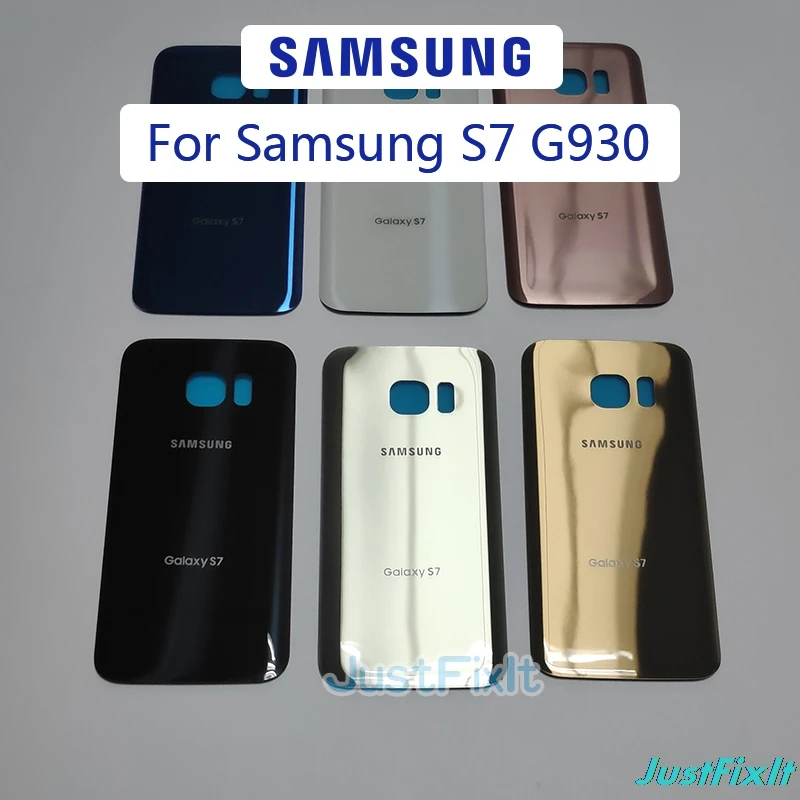 Оригинальное стекло для SAMSUNG Galaxy S7 G930F Задняя крышка батареи Дверь стеклянная