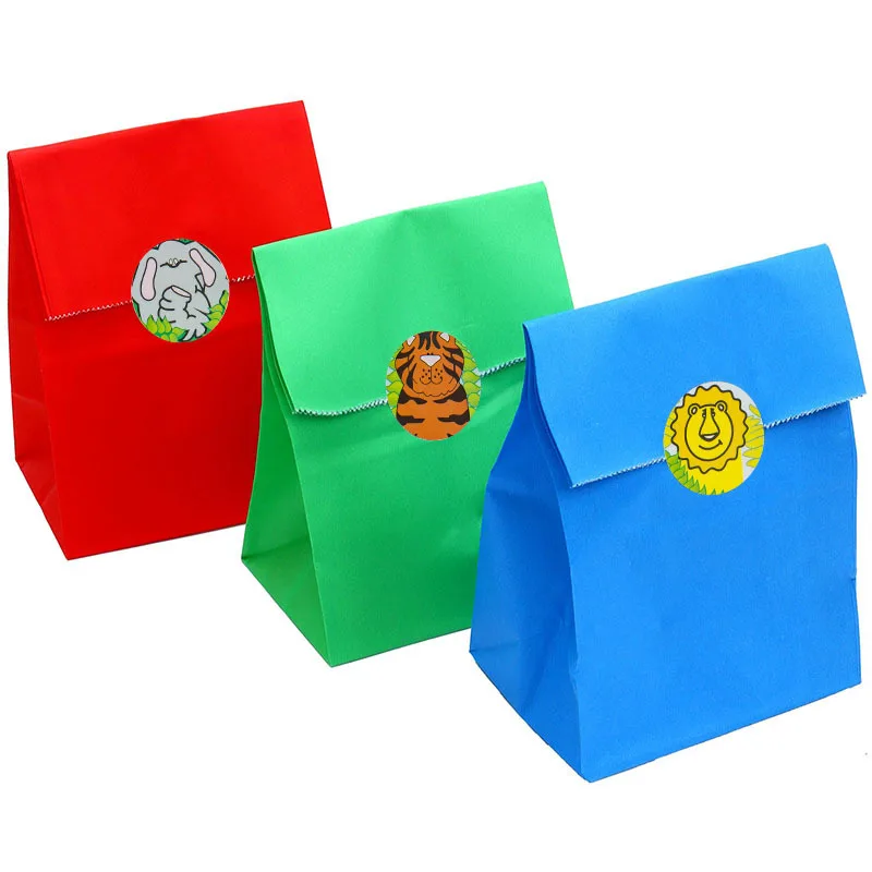 100-500pcs Zoo Animal Stickers Three Kinds Design Cute Animals Tag Label Reward Kids Scrapbooking For Notebook Naptop Students | Канцтовары