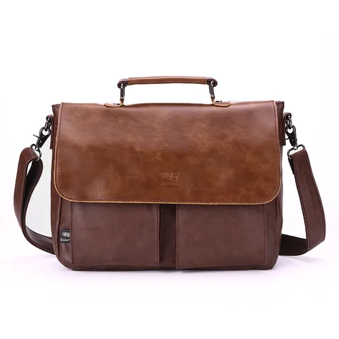 Брендовые Кожаные мужские сумки в трех коробках, деловой портфель, винтажная сумка через плечо, мужской мессенджер, кожаный офисный тоут А4