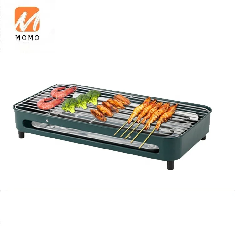 저렴한 2000W 무연 휴대용 실내 전기 바베큐 그릴 조정 가능한 높이 바베큐 실내