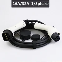 16a 32a three phase 22kw ev cable type 2 to type 2 ev charger cable for electric vehicle iec ip65 32a evse car charger station