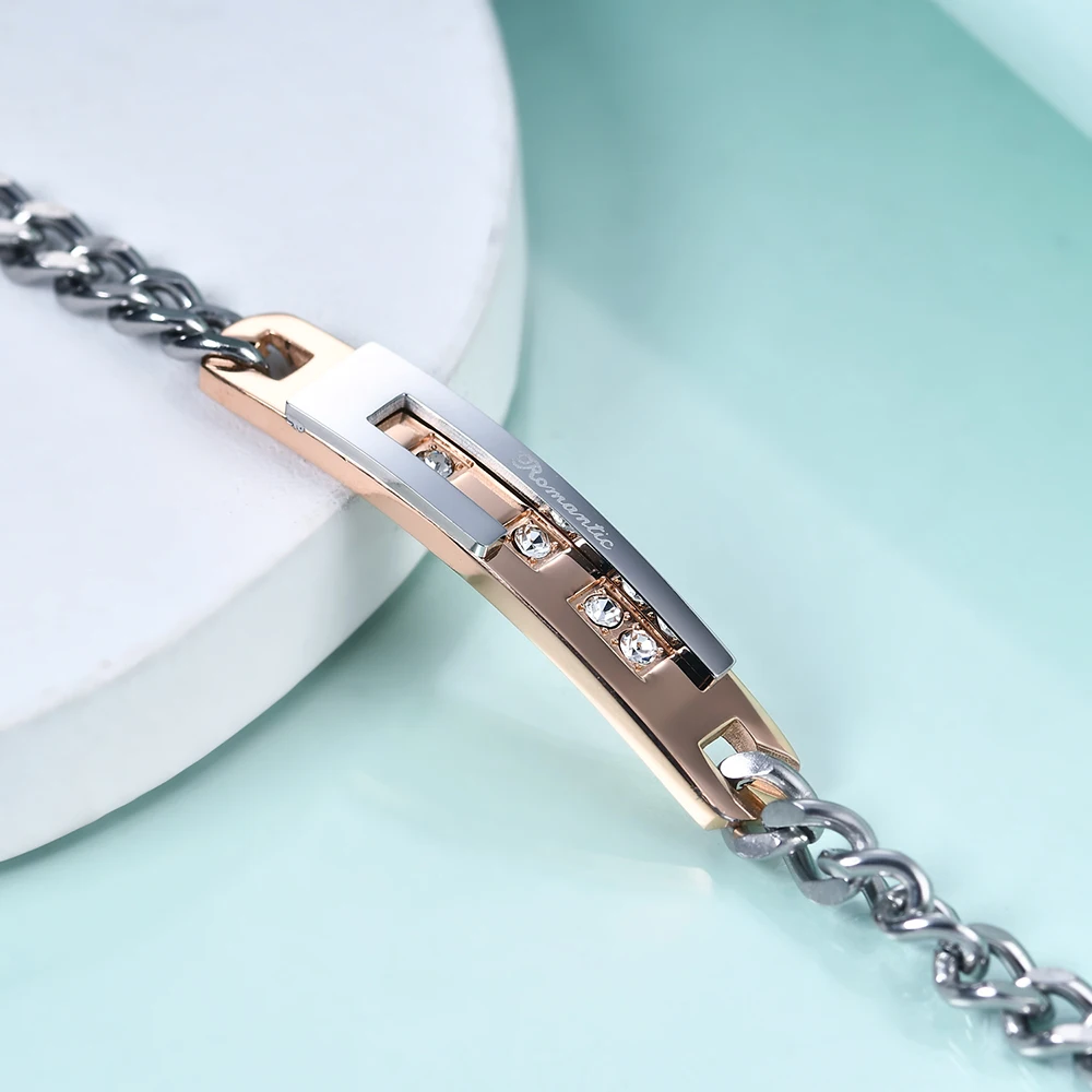 1 шт. милый подарок для влюбленных из нержавеющей стали|crystal bracelets bangles|bangles for mencrystal