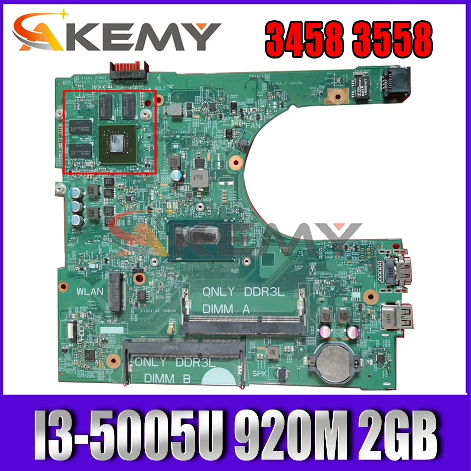 

Akemy совершенно новый аппарат не Привязанный к оператору сотовой связи для Dell Inspiron 3458 3558 материнская плата 14216-1 1XVKN I3-5005U 920 м 2 ГБ 100% тестирован...