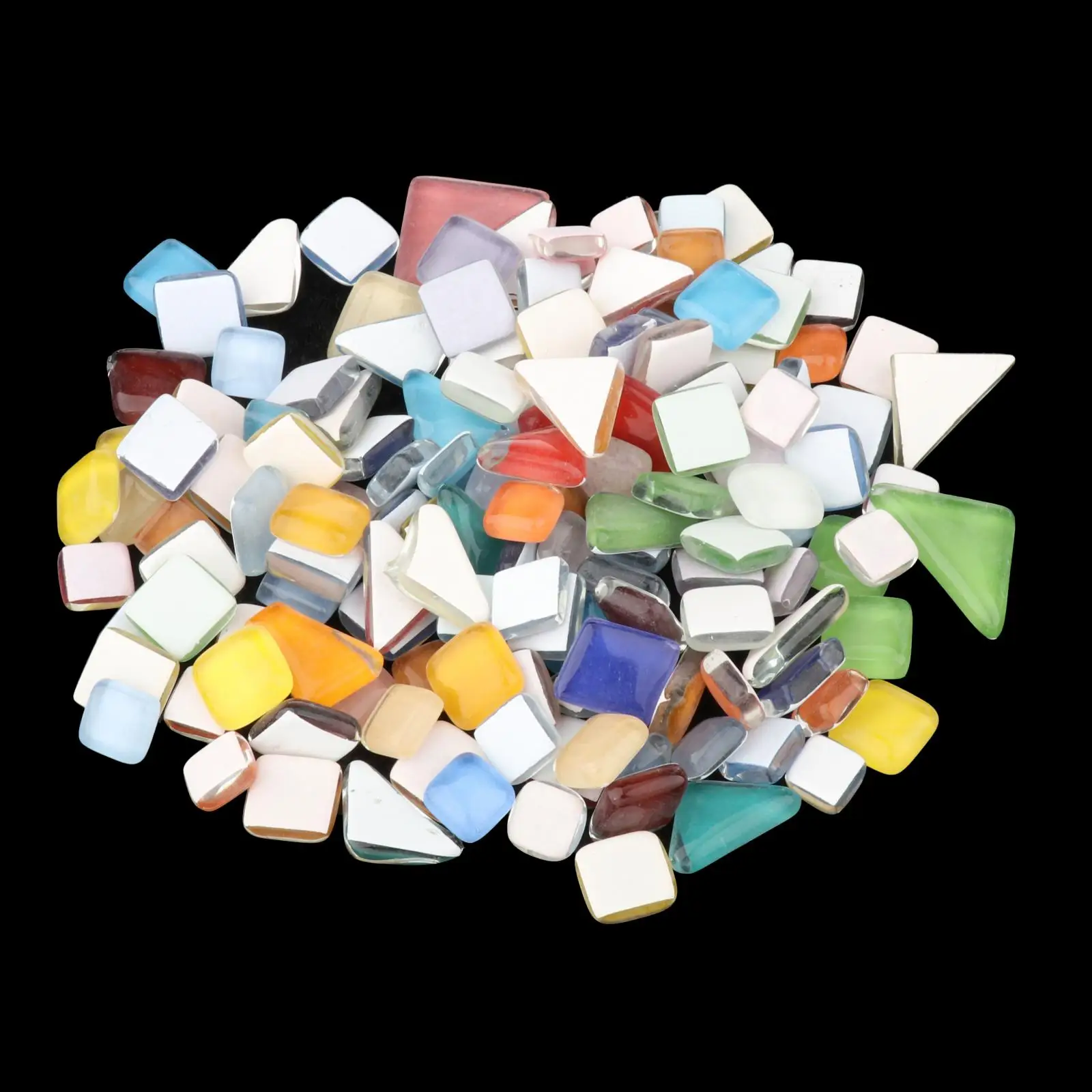 

Mixed Color Glass Mosaic Tiles, Irregular Crystal Glass Pieces Tile for Home Decoration, DIY Crafts Projector, Cup Coaster