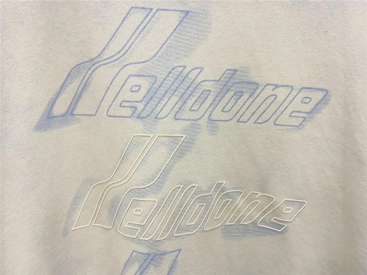 

Ice blue Foaming Printing Welldone Tie Dye Hoodie Men Women Hooded Loose we11done Pullover Clothes