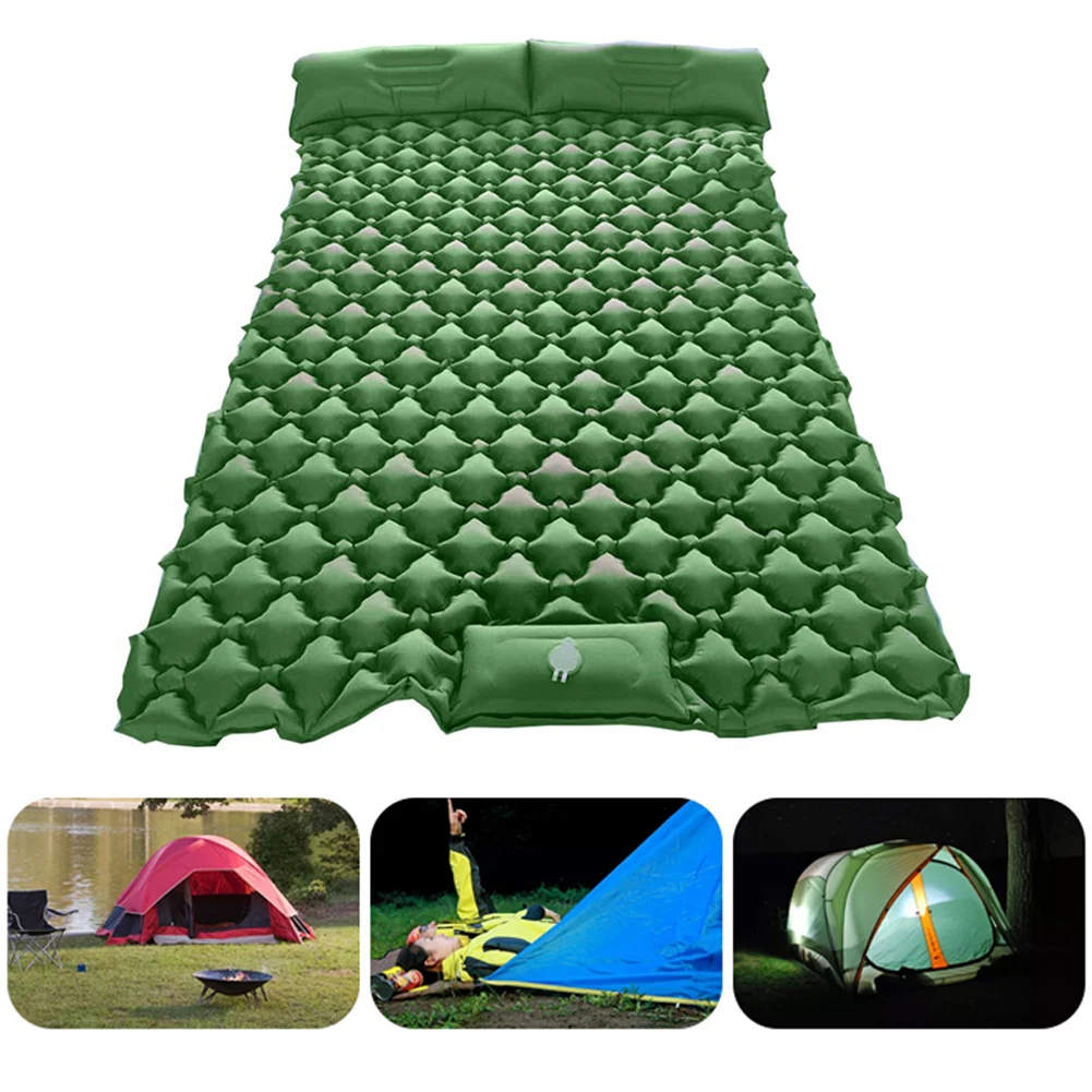 

Туристический надувной матрас с подушками, походный Мат для сна, складная кровать, сверхлегкая воздушная подушка, для пешего туризма, трекк...