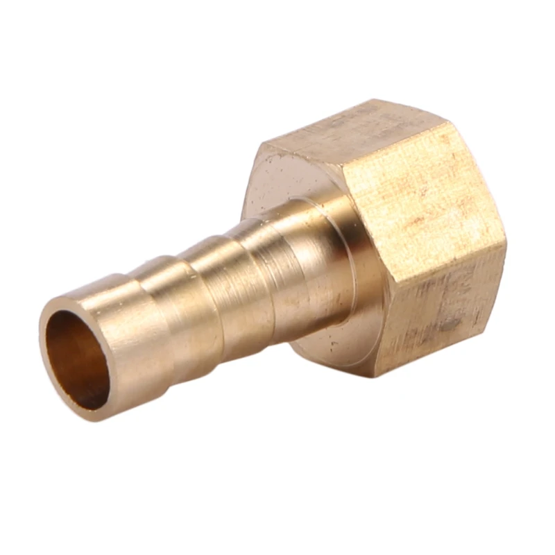

4pcs 1/4BSP Thread 8mm Tube Dia Brass Hose Barb Coupler Connector Gold