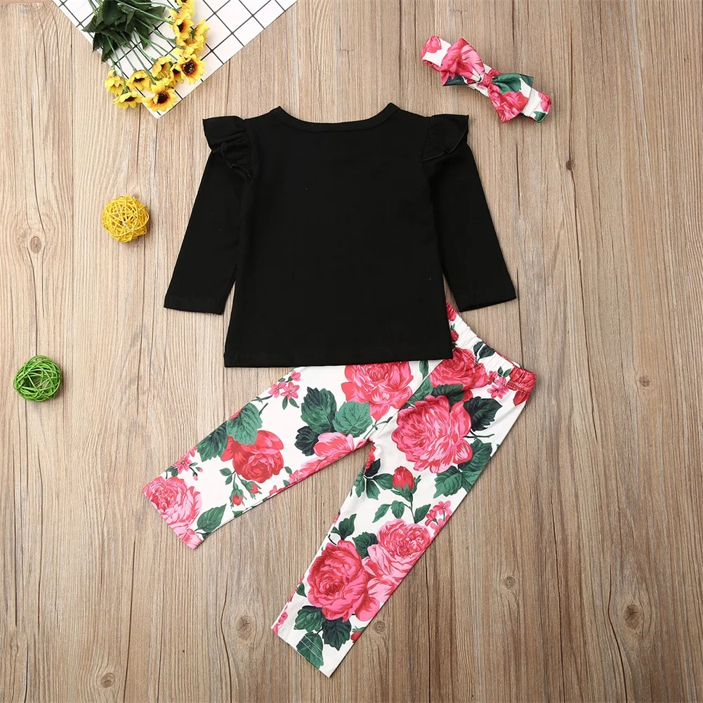 

Newborn Infant Baby Girls 0-24M Floral Top T Shirt Legging Pants Outfit Clothes Set