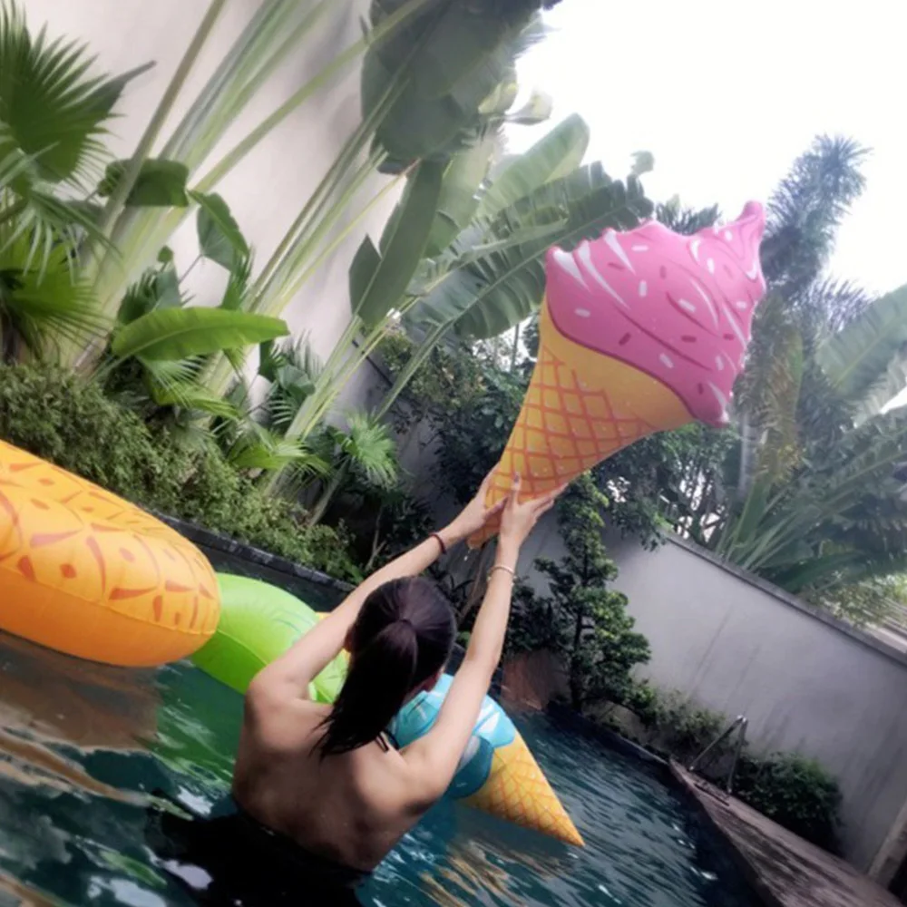 

4pcs Inflatable Ice Cream Beach Swimming Floating Row Photo Props for Kids