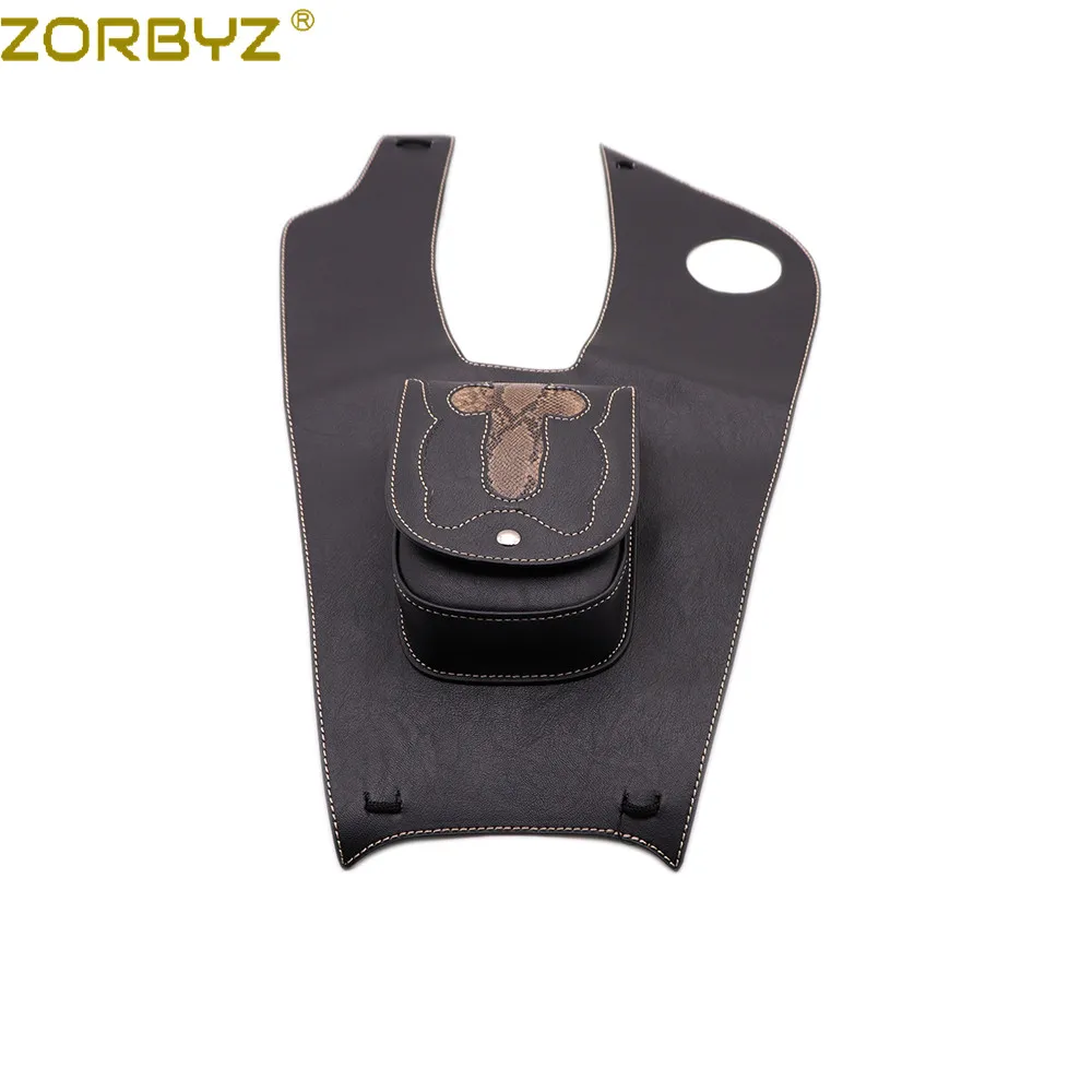 Черная кожаная крышка ZORBYZ с правой крышкой и панелью для Honda Shadow VT750 C2 C4 RC50 2004