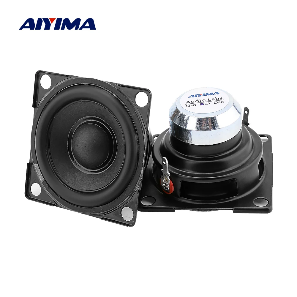 AIYIMA 2 Pcs 2 Inch Fever Full Range Mini Speaker Driver 6 Ohm 15 W Sound Amplifier Speaker Column DIY Home Loudspeaker Units