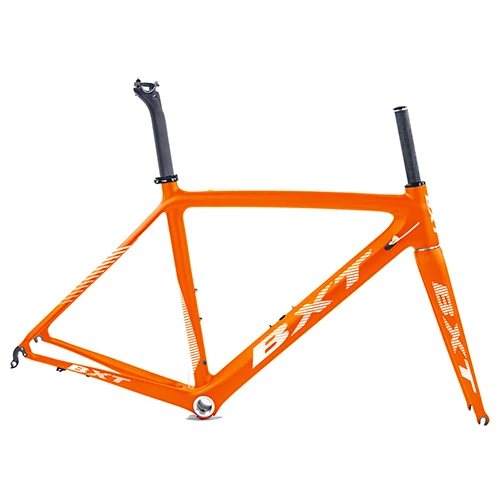 BXT full orange Aero дороги углерода рама китайская дорожная Bicicleta карбоновая рама 50/53/55 см кадров углерода маршрут, углеродный руль для велосипеда Рама - Цвет: BXT full orange