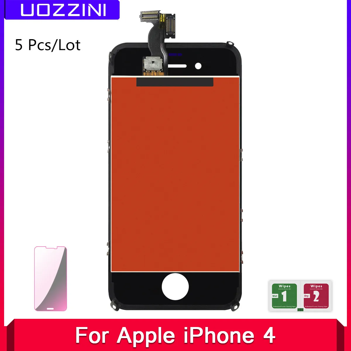 5 шт./Лот AAA качественный ЖК дисплей для Apple iPhone 4 4S сенсорный экран дигитайзер в