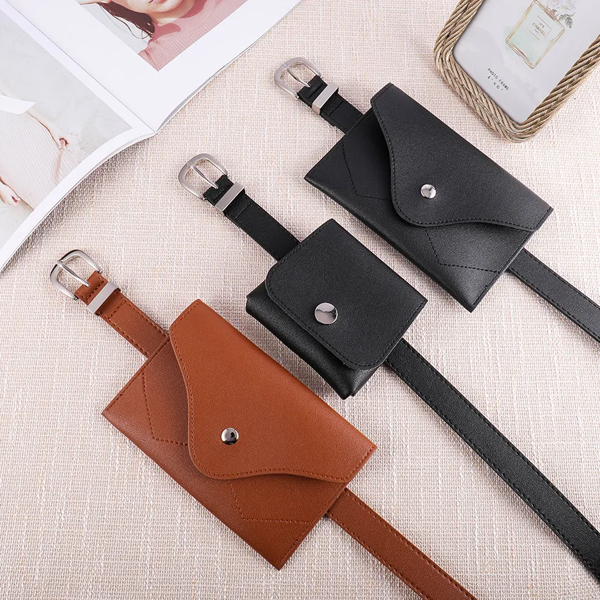 Популярная новинка 2019 забавная Женская поясная сумка Кожаная модная однотонная