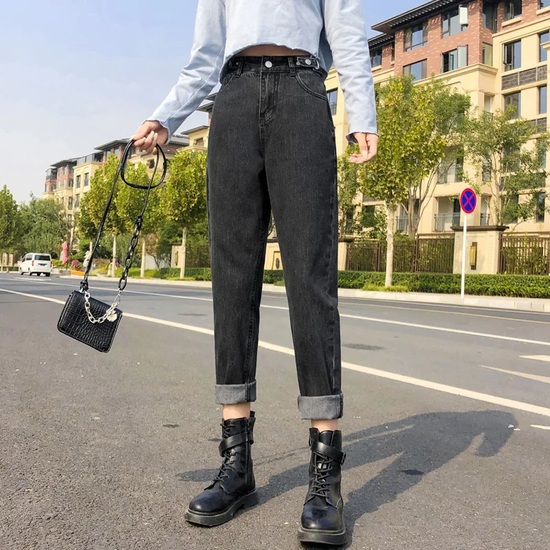 

Женские Эластичные прямые джинсы-шаровары, Новинка осени 2021