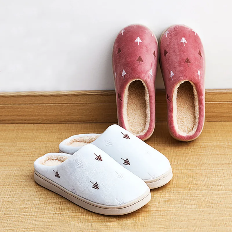 2019 зимние хлопковые тапочки для пар мужские теплые Нескользящие красивые