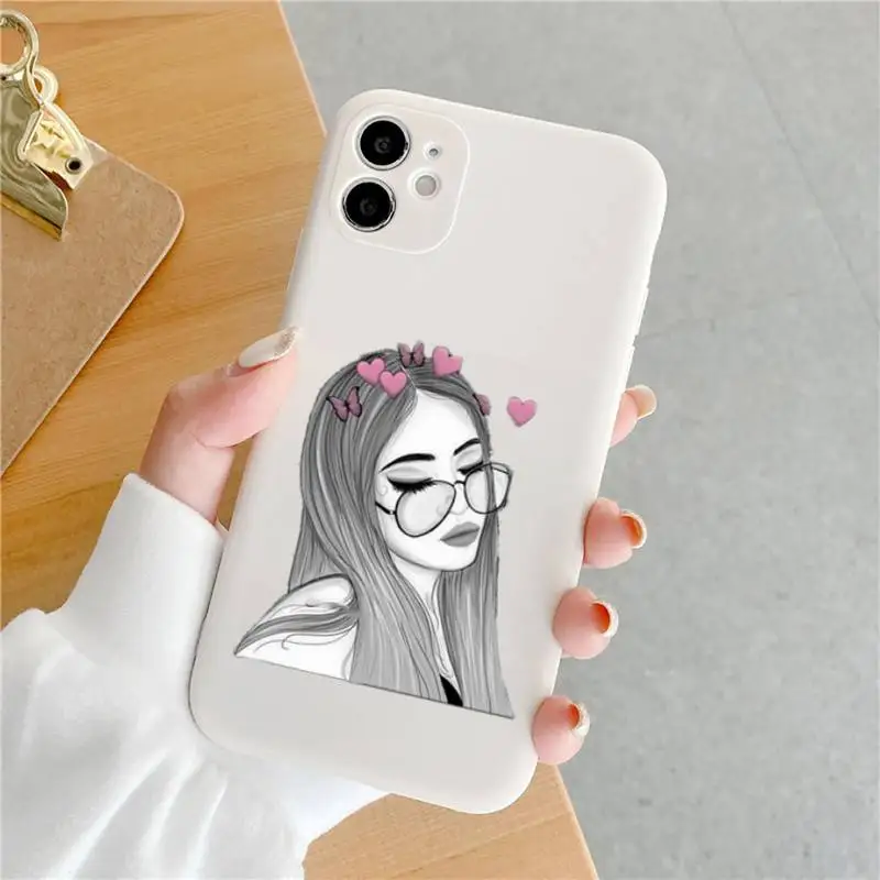

ins heart senior boys and girls Phone Case Candy Color for iPhone 6 6S 7 8 11 12 XS X SE 2020 XR mini pro Plus MAX funda