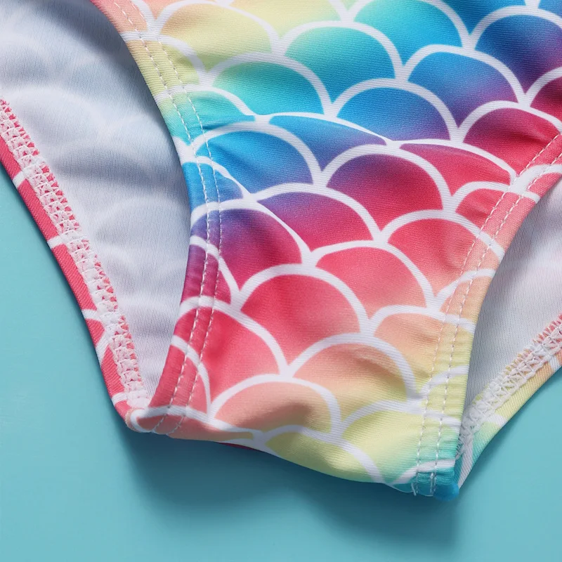 Одежда для малышей маленьких девочек набор бикини Русалка летняя пляжная одежда