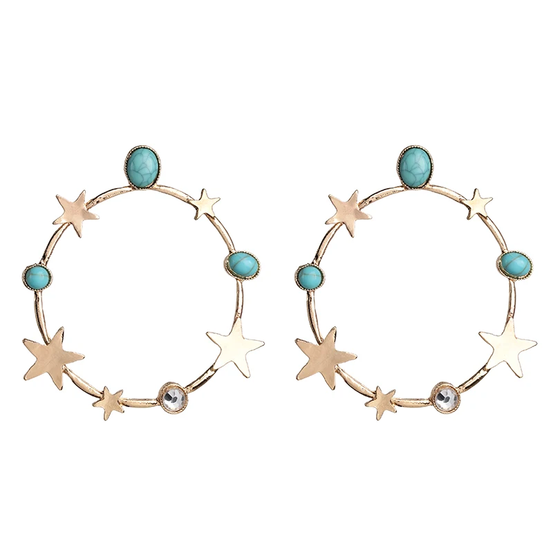 Оптовая продажа Лидер продаж золотые висячие серьги JUJIA ювелирные изделия для