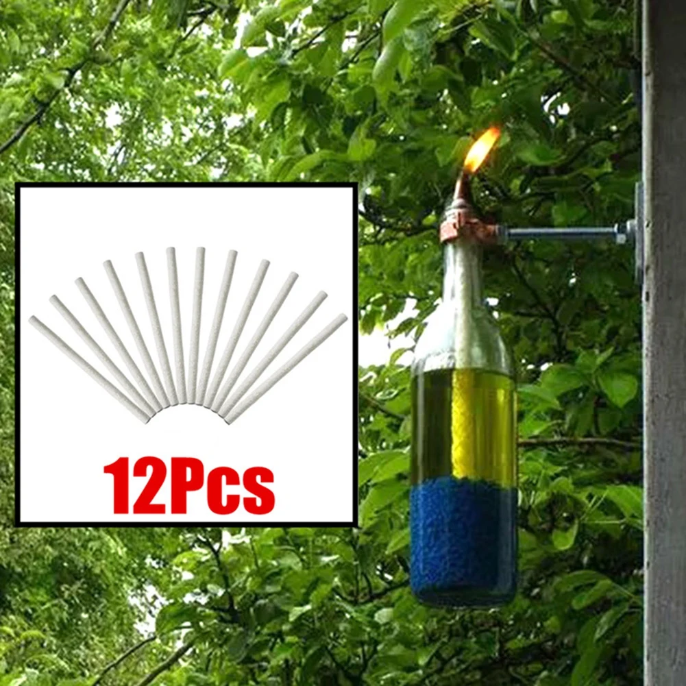 

12PCS/Set Long Torch Wick Alcohol Oil Lamp Fiberglass Replacement Wicks kaarsene candele velas Stoppini di olio DIY Crafts