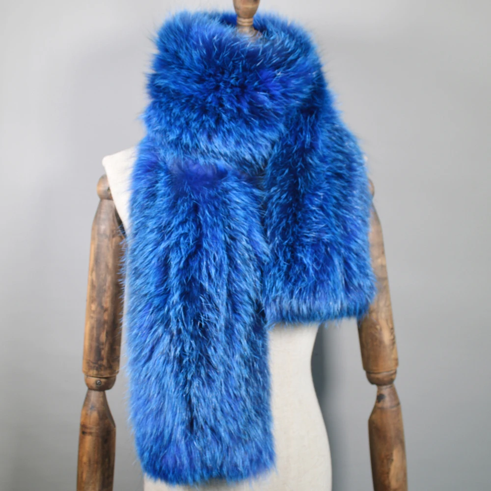 2020 длинный стильный высококачественный Женский шарф из натурального Лисьего