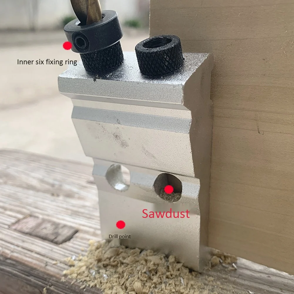 

All-In-One Pocket Hole Jigs Set Aluminum Pocket Hole Woodworking Tools Aluminum Woodworking Punch Locator