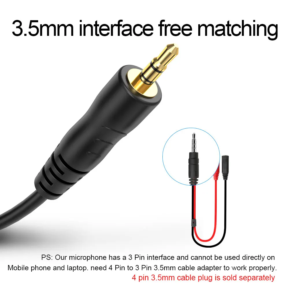Redragon Seyfert Omni Condenser Microphone With Tripod Audio 3.5mm Computer Studio For PC Phone Karaoke Recording phone GM100 |