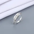 Кольца унисекс разных цветов с улыбающимся лицом, открытые кольца для женщин, в стиле хип-хоп, с надписью на удачу, регулируемое кольцо, ювелирные изделия