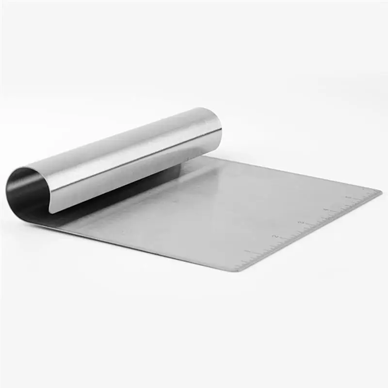 1pc Multi-Purpose Stainless Steel Scraper Chopper Pizza Dough Cutter With Calibration | Дом и сад