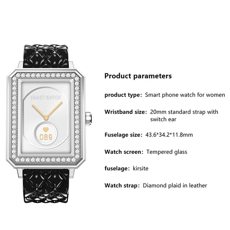 

2021 New Fashion Bluetooth call Full Touch Smart Watch Women IP68 Waterproof ECG Heart Rate Sleep Monitor Smartwatch For Ladies