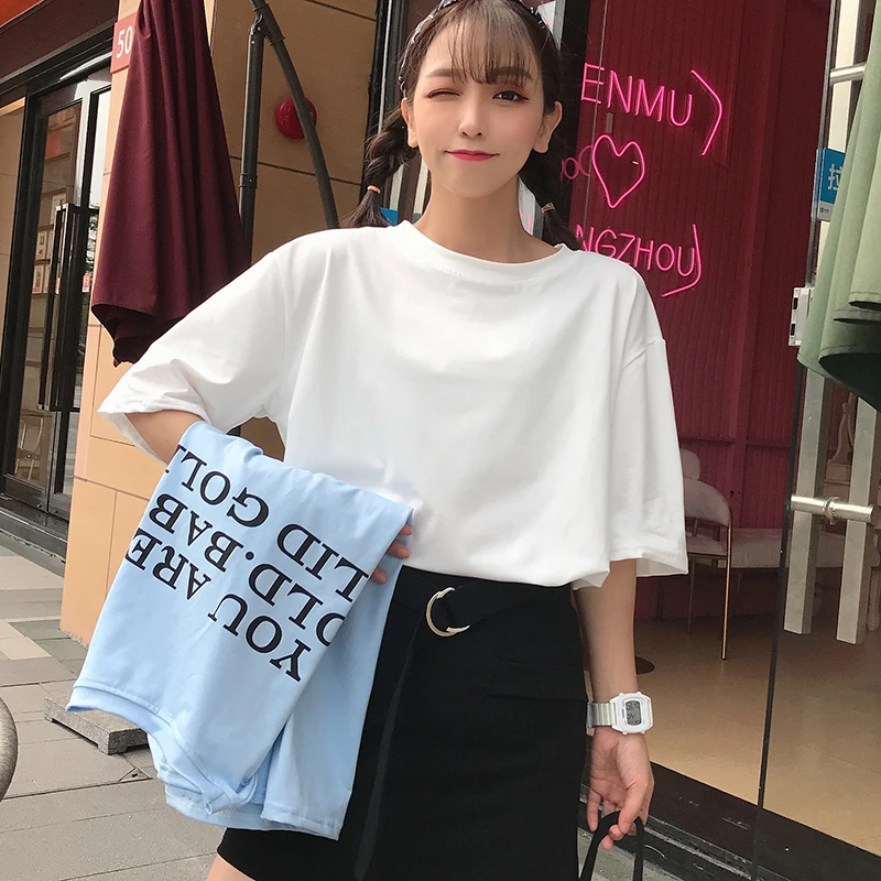 Harajuku Ulzzang, большие размеры, футболка, японский мультфильм, аниме, принт, футболки, лето, женская футболка с коротким рукавом, повседневные кавайные Топы