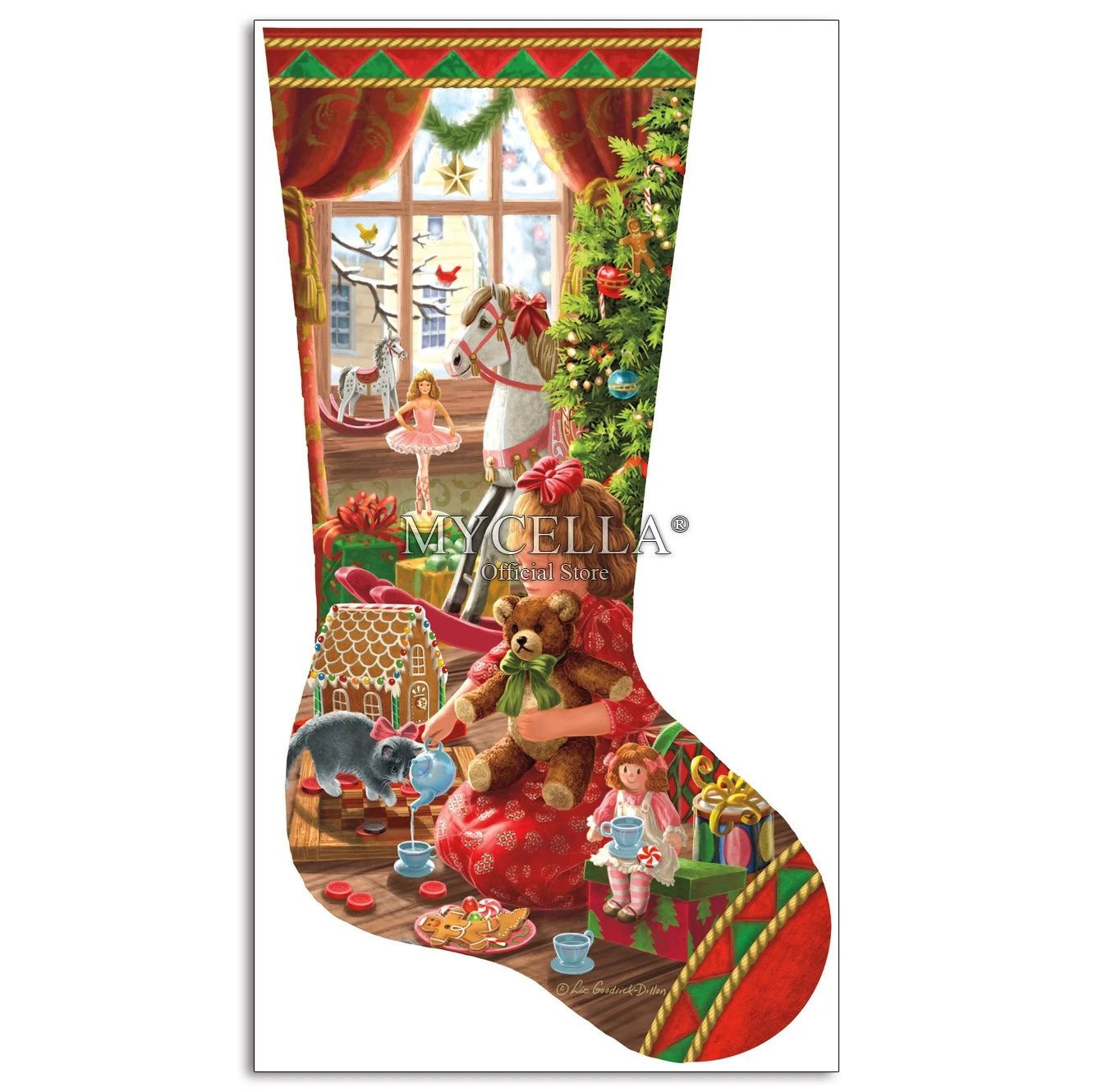 Мультфильм DIY Алмазная картина колготок для искусство рукоделие Рождественская