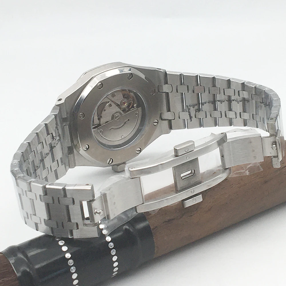 Мужские часы из нержавеющей стали с восьмиугольным циферблатом 42 мм|Мужские