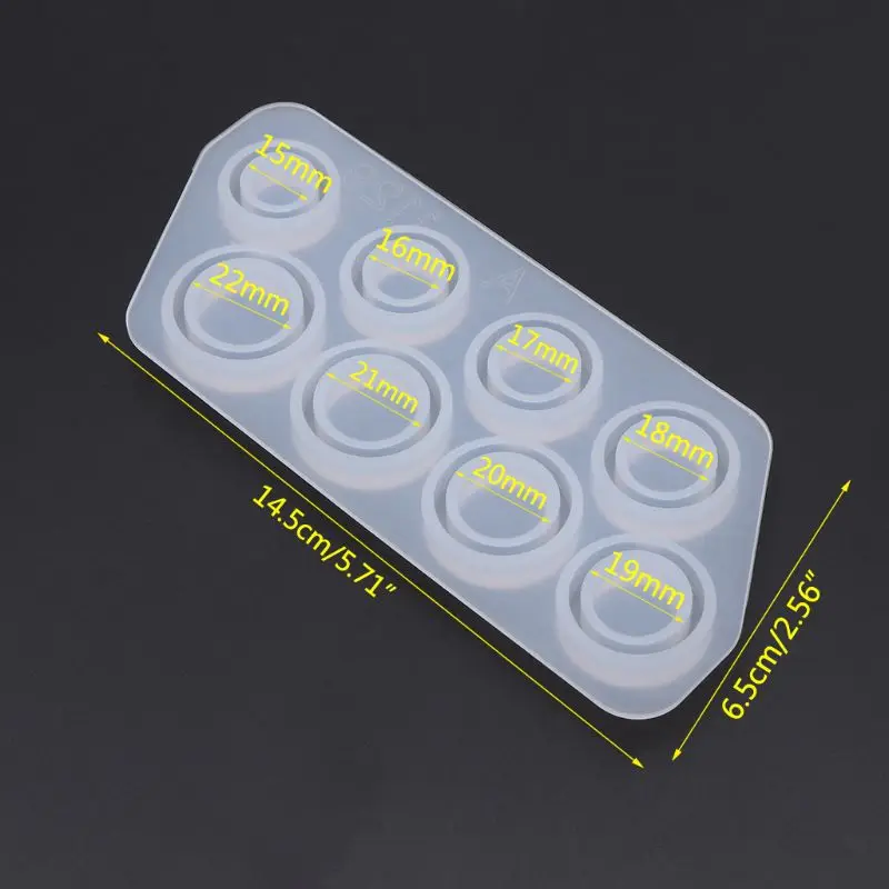 

Flat Rings Mold Collection Handmade DIY Making Ring Jewelry Silicone Mold Crystal Epoxy Mould