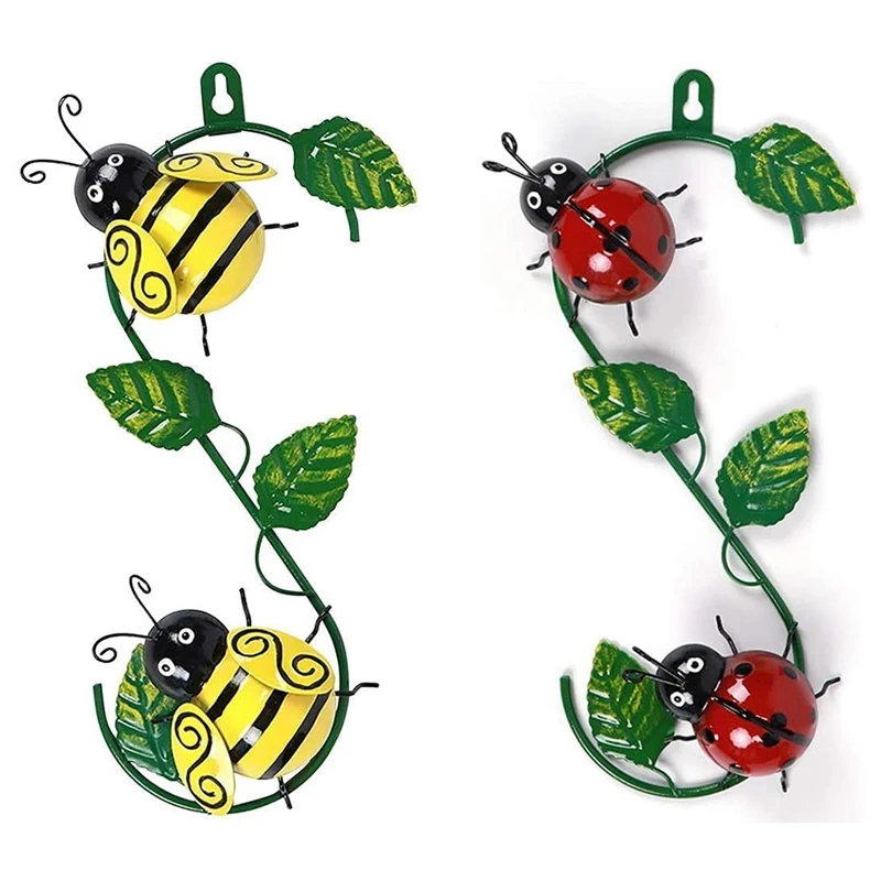 

Садовый металлический Шмель/Божья коровка настенный орнамент, настенный орнамент, декоративные скульптуры насекомых для улицы