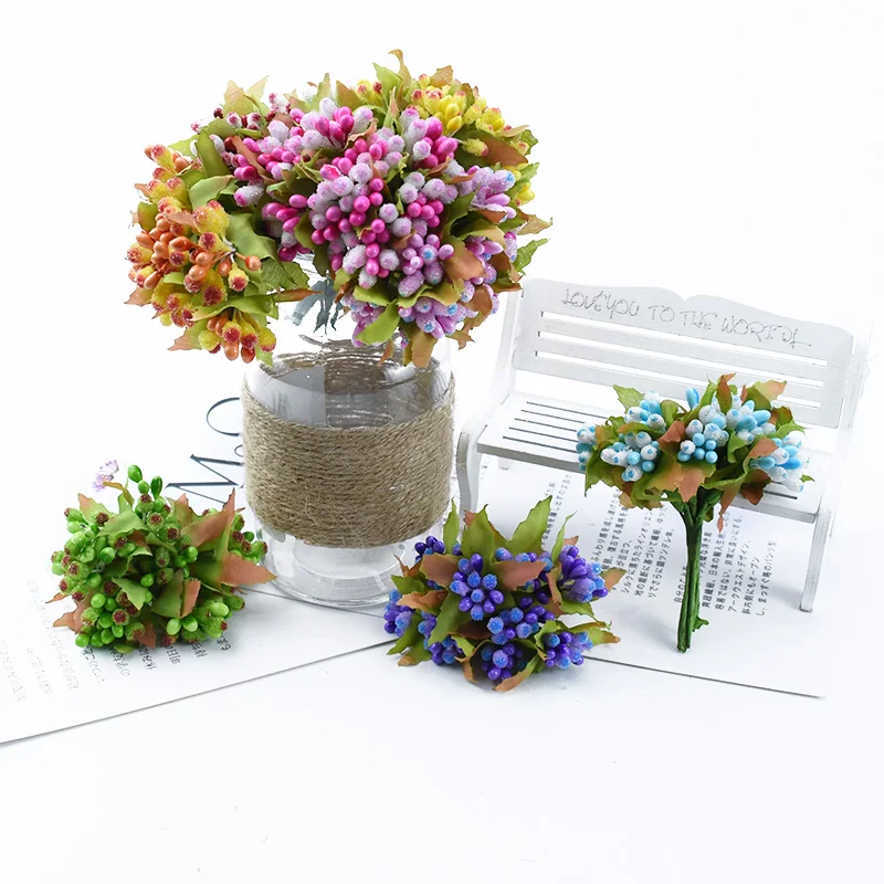 10 штук скрапбукинга цветы stamen Рождественские декоративные цветочные венки вазы