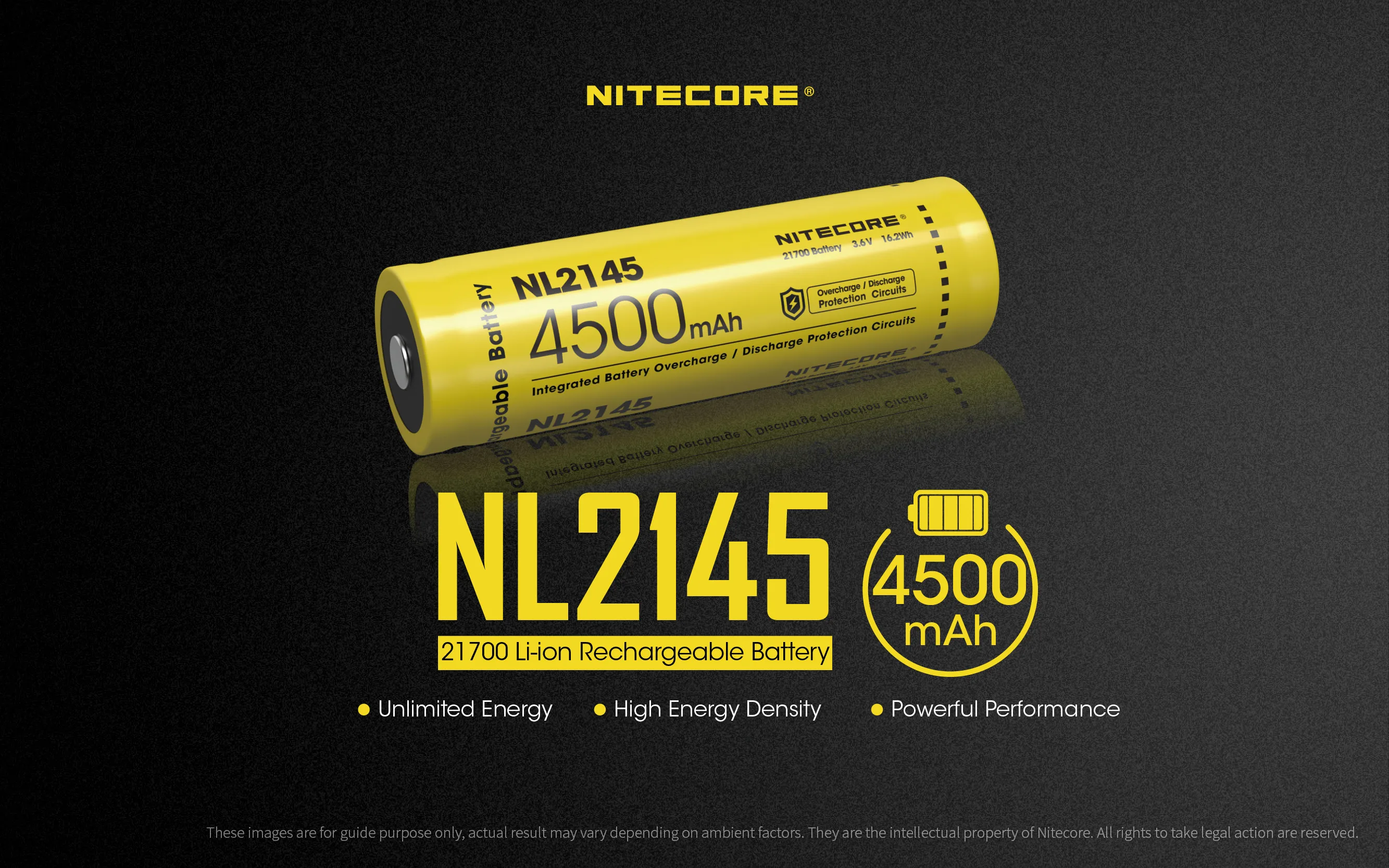 NITECORE NL2150 NL2145 NL2140 3,6 V 21700 литий-ионная аккумуляторная батарея