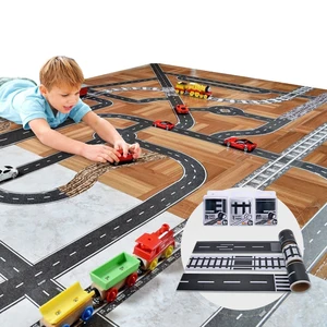 Mideer 4,8 см x 5 м DIY лента для рельсовой дороги, лента Motoway, игрушка, трек-сцена, наклейка для дорожного движения, клейкая лента для детей, детская машинка для игр